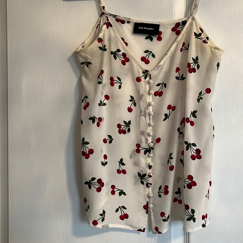 The Kooples cherry print tank size 2 (M)